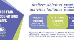 INVITATION – RÉPONSES : Ateliers pour débattre et rencontrer les acteurs du territoire sur la pollution de l’air du 12 au 14 octobre